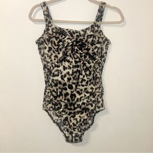Miracle Suit Womens Leopard Print One-Piece Swimsuit sz 8D